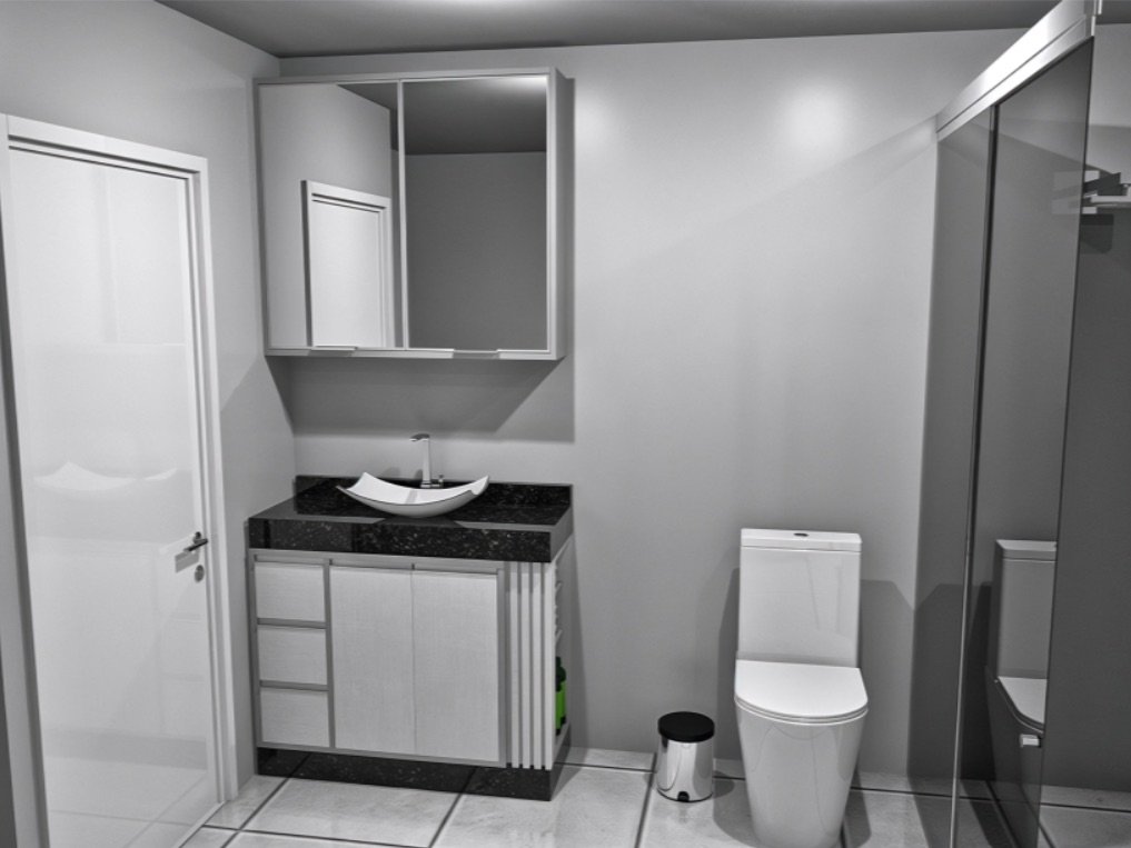 Projeto de banheiro da Estilo Móveis