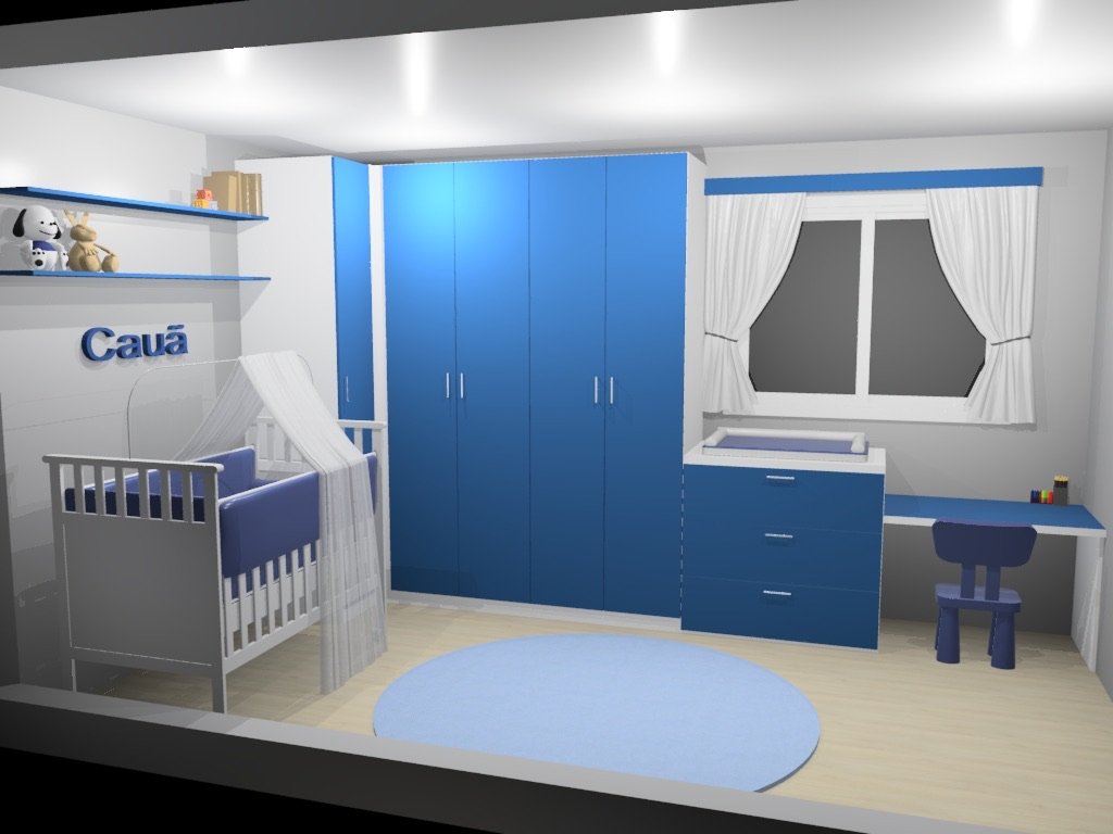 Projeto de dormitório da Estilo Móveis